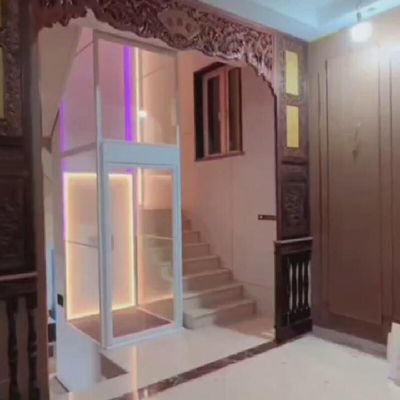 400KG บ้านสกรูขับรถลิฟท์บ้านคอมแพคต์ลิฟท์ 50 ฟุต ความสูงการเดินทาง