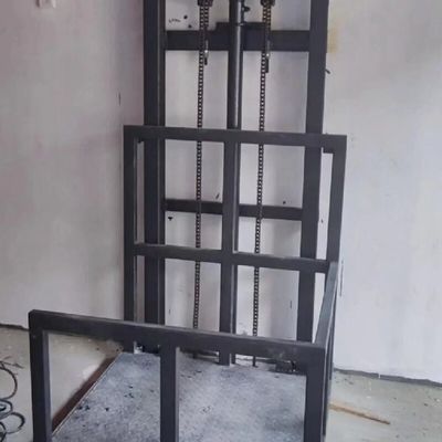 1-12M ความสูงการยก สแตนเลสพลังงานไฮดรอลิก Cargo Lift Lift การควบคุม PLC