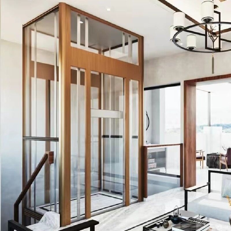 ลิฟท์บ้านแบบไฮดรอลิกแบบแอนกฟาซีแบบเดียว 14.5 เมตร 5 จุดหยุด